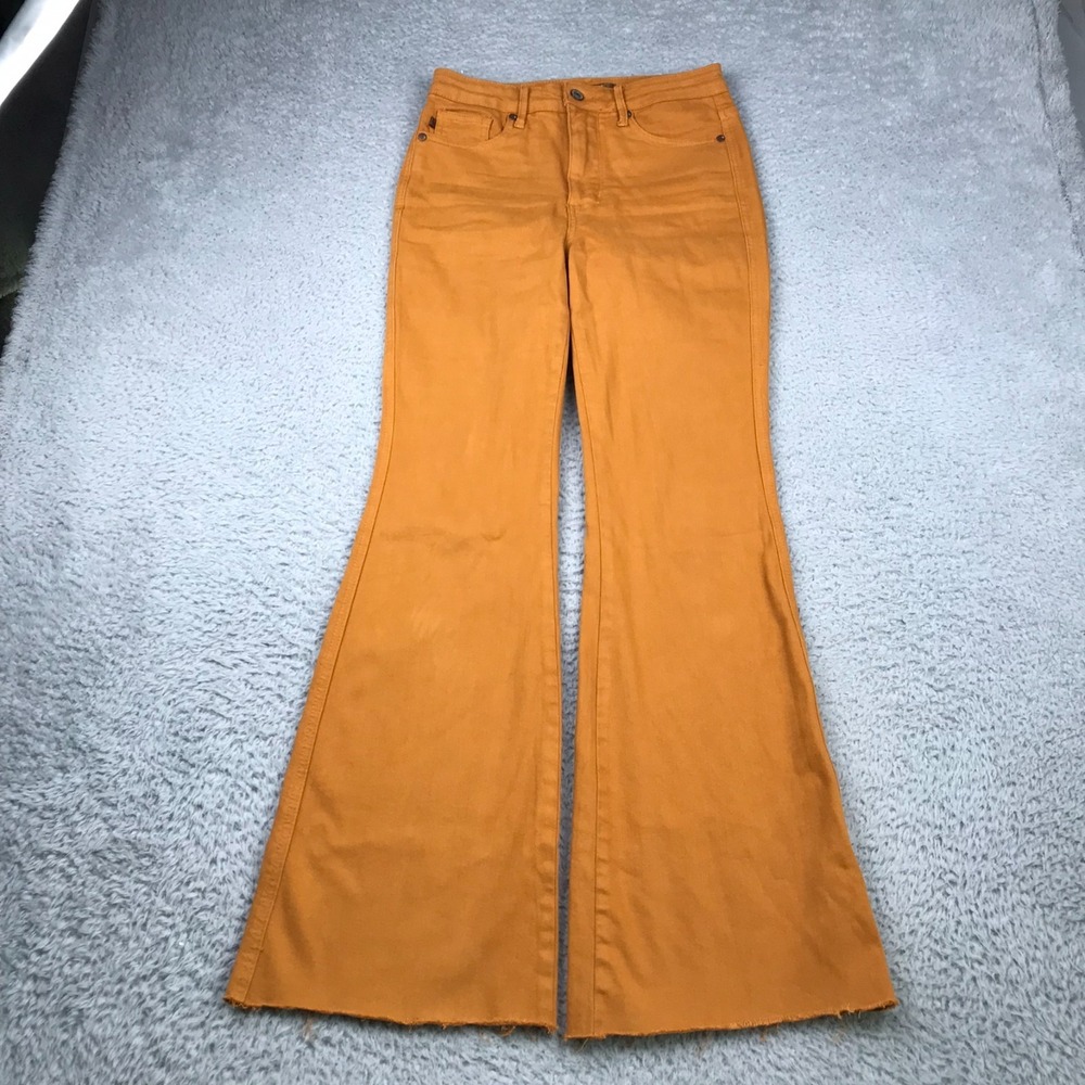 Judy Blue Jeans Womens 3/26 (28x31) Golden Garment Dyed High Rise Flared Denim